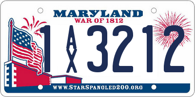 MD license plate 1AX3212
