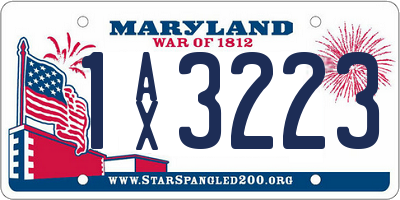 MD license plate 1AX3223