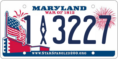MD license plate 1AX3227