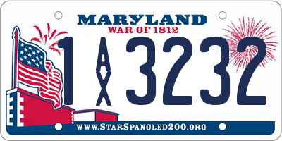 MD license plate 1AX3232