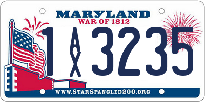 MD license plate 1AX3235