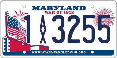 MD license plate 1AX3255