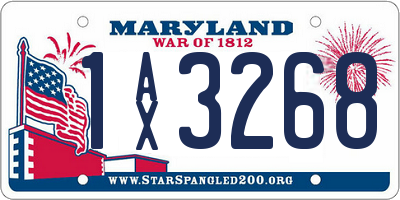 MD license plate 1AX3268