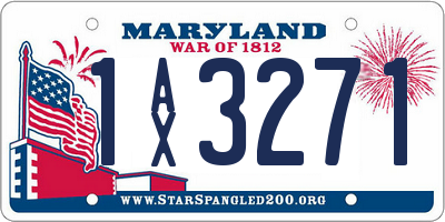 MD license plate 1AX3271