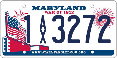 MD license plate 1AX3272