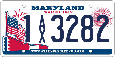 MD license plate 1AX3282