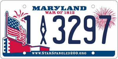 MD license plate 1AX3297