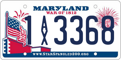 MD license plate 1AX3368