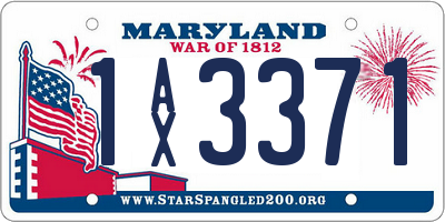 MD license plate 1AX3371