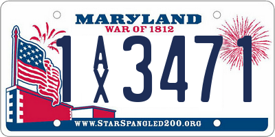 MD license plate 1AX3471