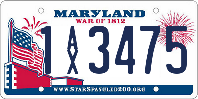 MD license plate 1AX3475