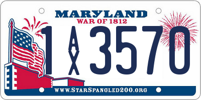 MD license plate 1AX3570