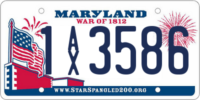 MD license plate 1AX3586