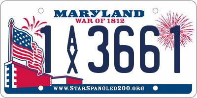 MD license plate 1AX3661
