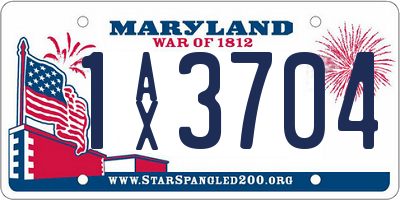 MD license plate 1AX3704