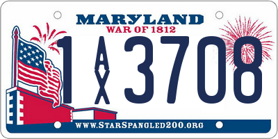MD license plate 1AX3708