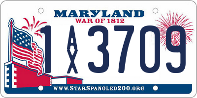 MD license plate 1AX3709