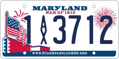 MD license plate 1AX3712