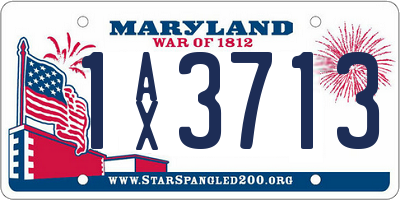 MD license plate 1AX3713