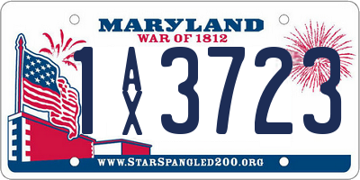MD license plate 1AX3723