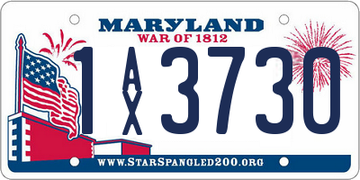 MD license plate 1AX3730