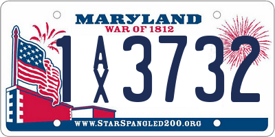 MD license plate 1AX3732