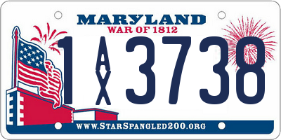 MD license plate 1AX3738