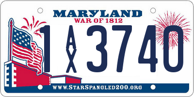 MD license plate 1AX3740