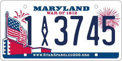 MD license plate 1AX3745