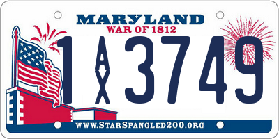 MD license plate 1AX3749