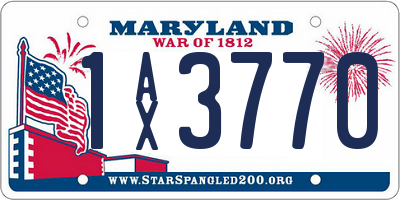 MD license plate 1AX3770