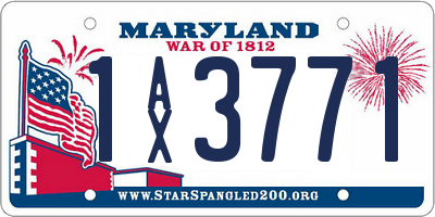 MD license plate 1AX3771