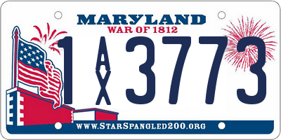 MD license plate 1AX3773