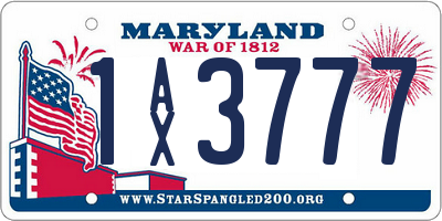 MD license plate 1AX3777
