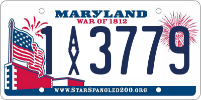 MD license plate 1AX3779