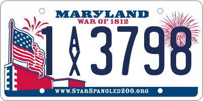 MD license plate 1AX3798