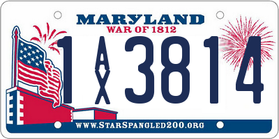 MD license plate 1AX3814