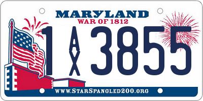 MD license plate 1AX3855
