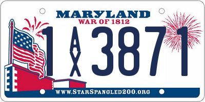 MD license plate 1AX3871