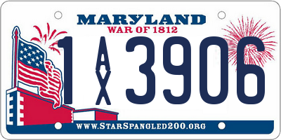 MD license plate 1AX3906