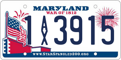 MD license plate 1AX3915