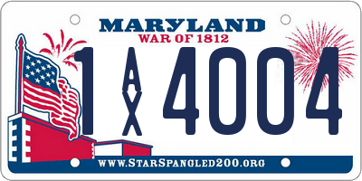 MD license plate 1AX4004