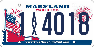 MD license plate 1AX4018