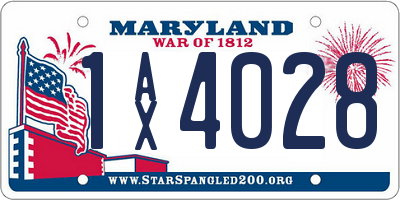 MD license plate 1AX4028
