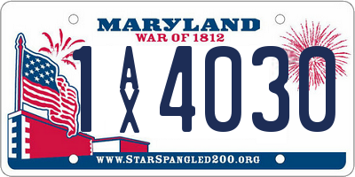 MD license plate 1AX4030