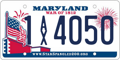 MD license plate 1AX4050