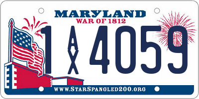 MD license plate 1AX4059