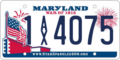 MD license plate 1AX4075