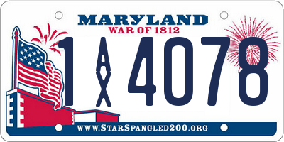 MD license plate 1AX4078