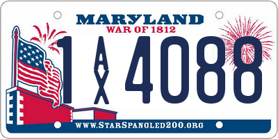 MD license plate 1AX4088